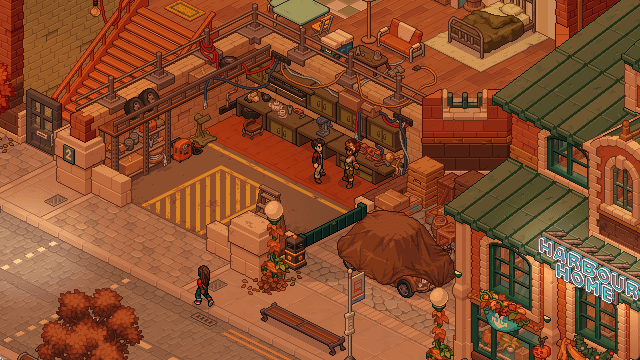 Outside her garage on an autumn street, Pip takes a break-up card well: “Oh… right. Well. No hard feelin’s, yeah?”, then “Just friends is still a win in my book!”